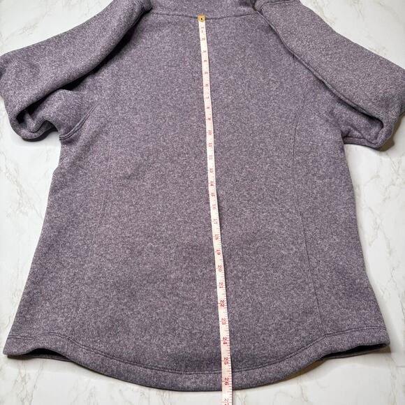 The North Face Womens Crescent Hooded Sweater Size M Heather Purple Fleece - Picture 7 of 9
